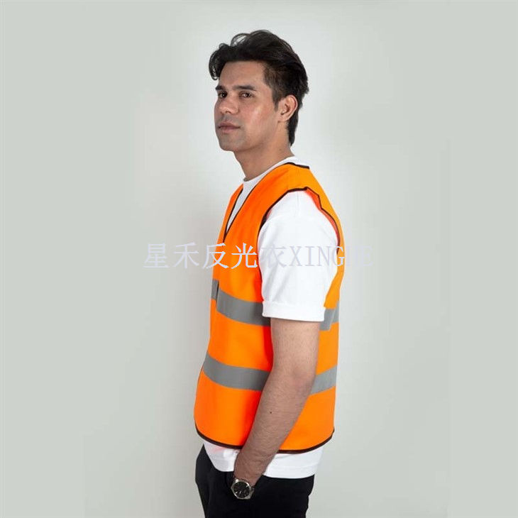 उच्च दृश्यता पीला पॉलिएस्टर रिफ्लेक्टिव क्लास 2 निर्माण रिफ्लेक्टिव सुरक्षा बनियान