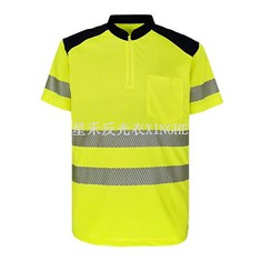 स्टैंड कॉलर रिफ्लेक्टिव टी-शर्ट